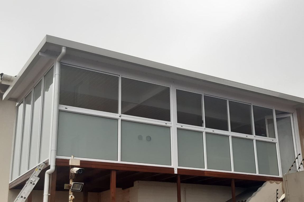 Aluminium framing craftsmanship close-up